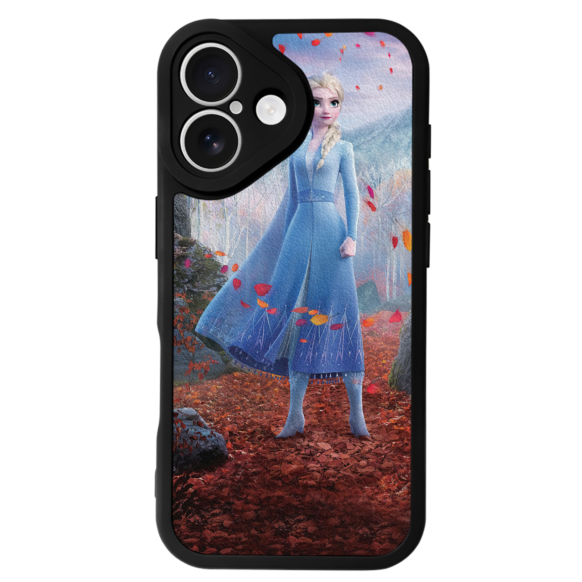 （画像用） アナと雪の女王 アンナ エルサ Frozen Anna Elsa 【iPhone 16シリーズ対応】シリコンスマホケース（レザー調） 材質：シリコン